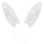 Ivory french lace bunny ears from Fleur Du Mal - buy them at Mewmew.co