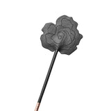 Leather Rose Shaped Paddle - Black